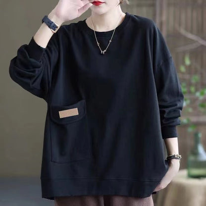 Versatile Loose Round Neck Sweatshirt