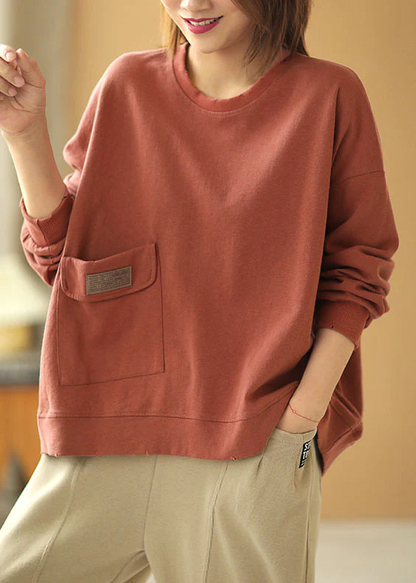 Versatile Loose Round Neck Sweatshirt