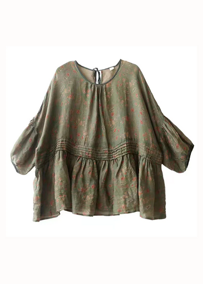 Vintage hemp loose fit thin shirt