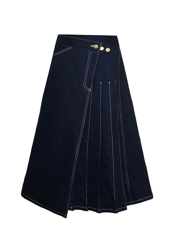 Zipper Asymmetric Design  Bodycon Dress Blue