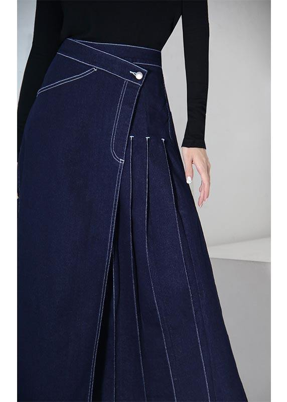 Zipper Asymmetric Design  Bodycon Dress Blue