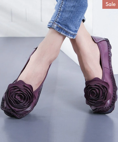 Penny Loafers Cowhide Soft Flats