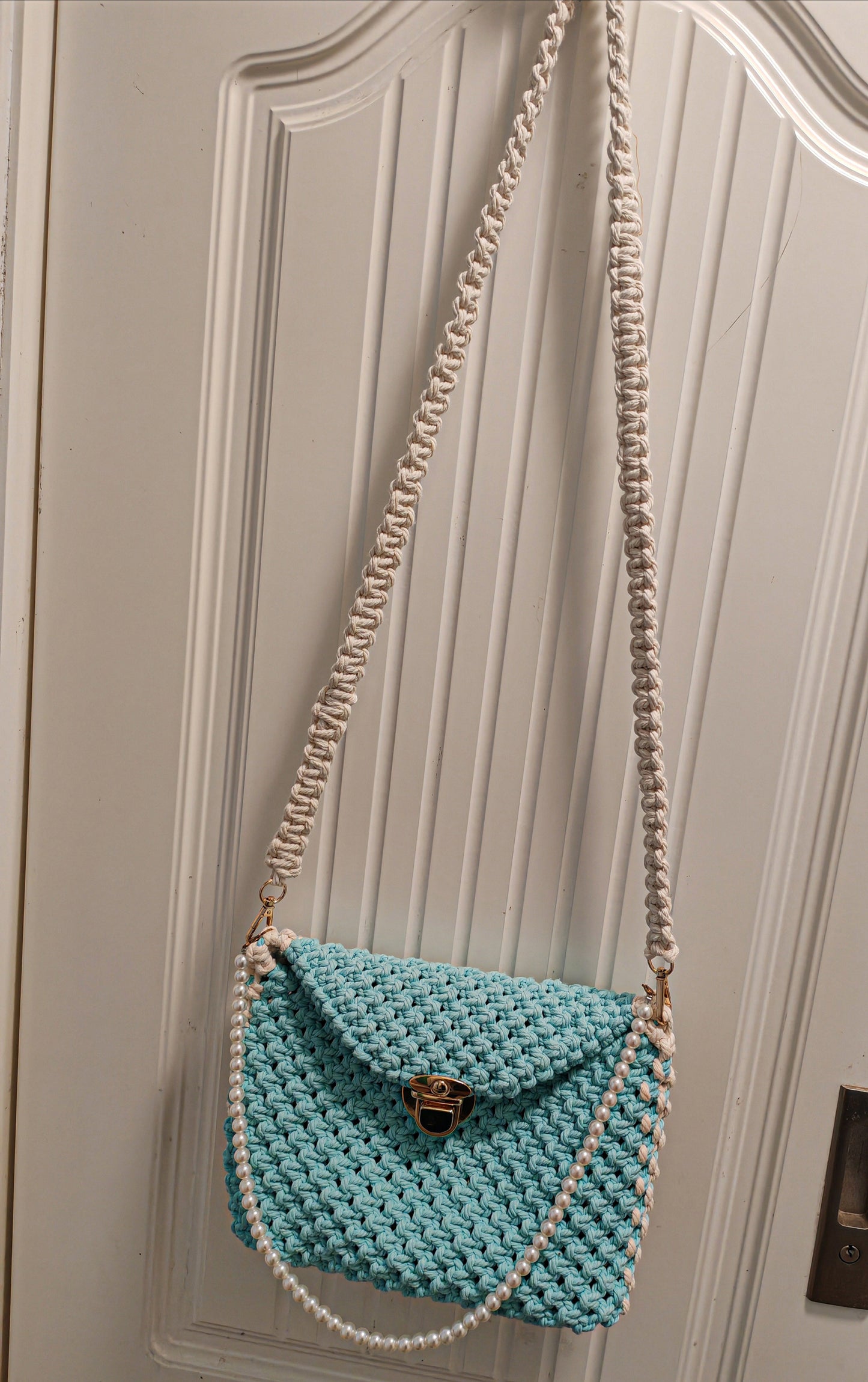 Crossbody Tote Bag Blue