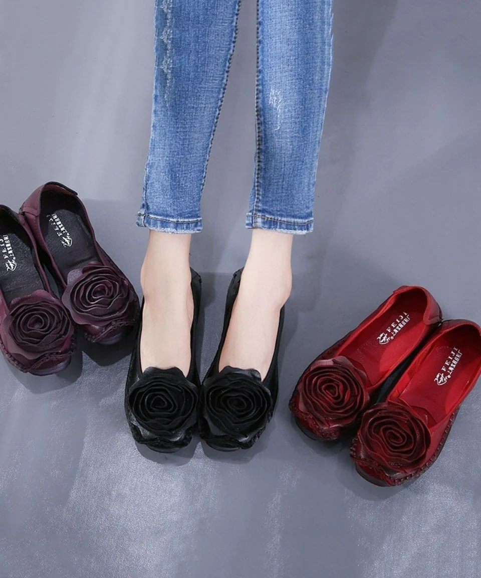 Penny Loafers Cowhide Soft Flats
