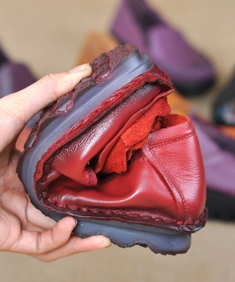 Penny Loafers Cowhide Soft Flats