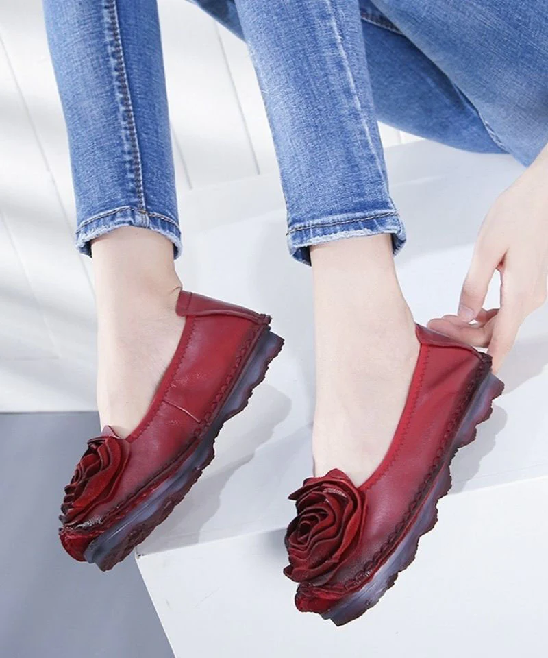 Penny Loafers Cowhide Soft Flats