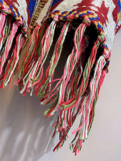 Versatile Bohemian Loose Knit Sweater Shawl
