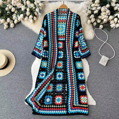Bohemian Holiday Vintage Long Long Sleeve Cardigan