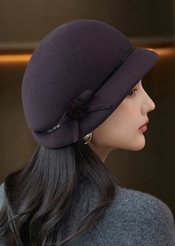 Fashion Bow Wool Beret
