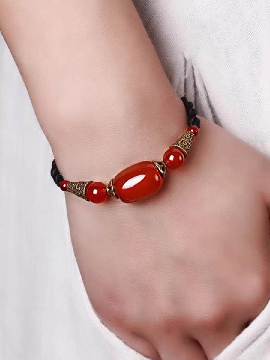 Hand-Woven Delicate Agate Bracelet