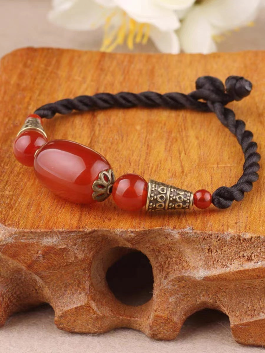 Hand-Woven Delicate Agate Bracelet