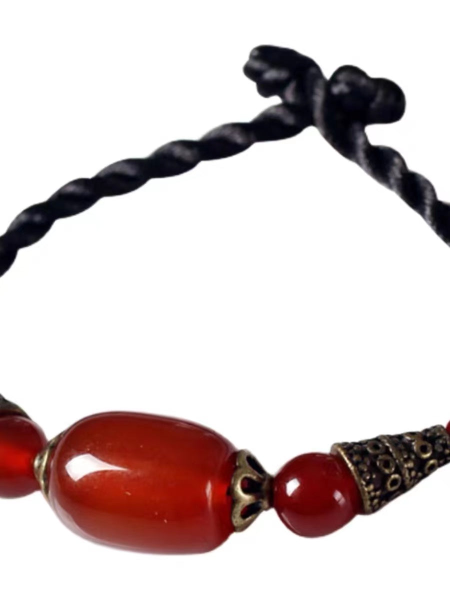 Hand-Woven Delicate Agate Bracelet