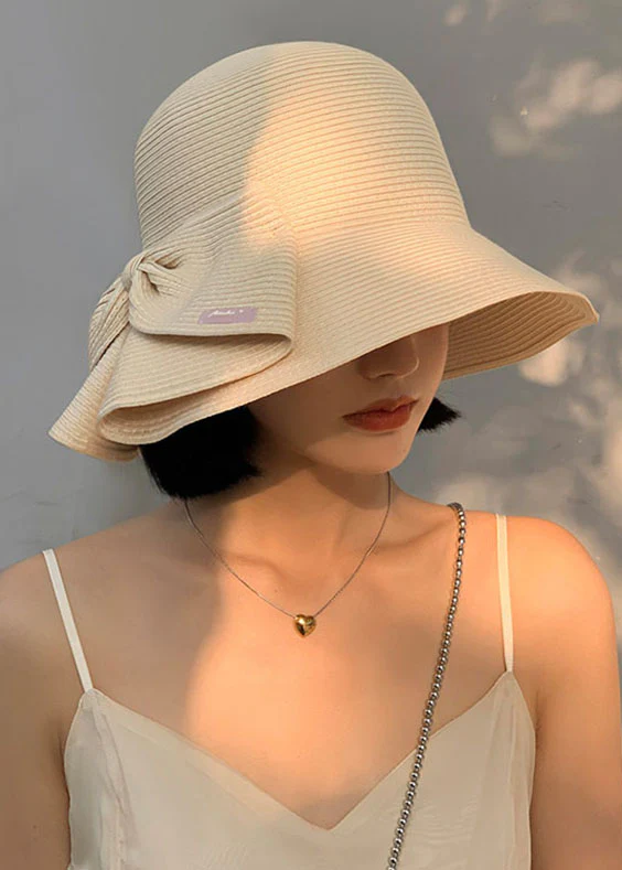 Stylish Bow Straw Bell Hat