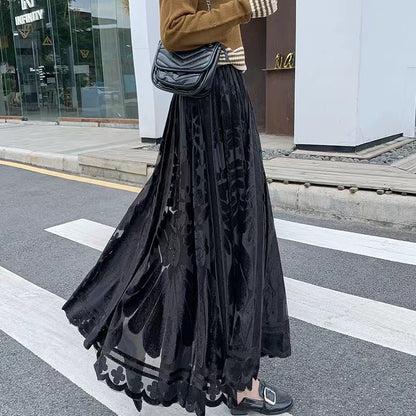 Casual Velvet Floral Halter Dress