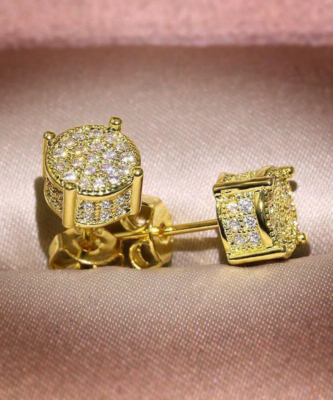 Chic Sterling Silver Zirconia Earrings