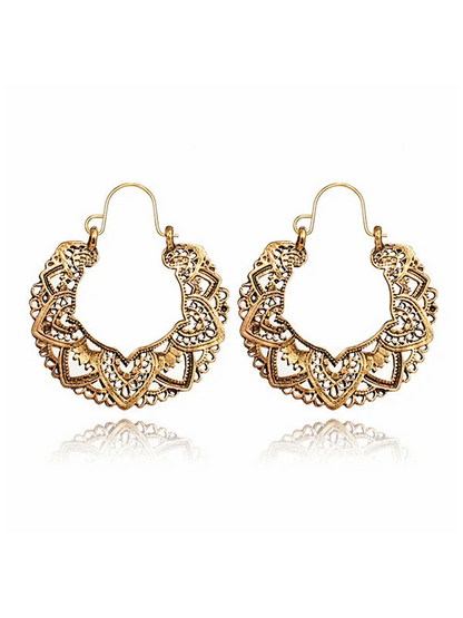 Women's Accessories Alloy Hollow Flower Earrings