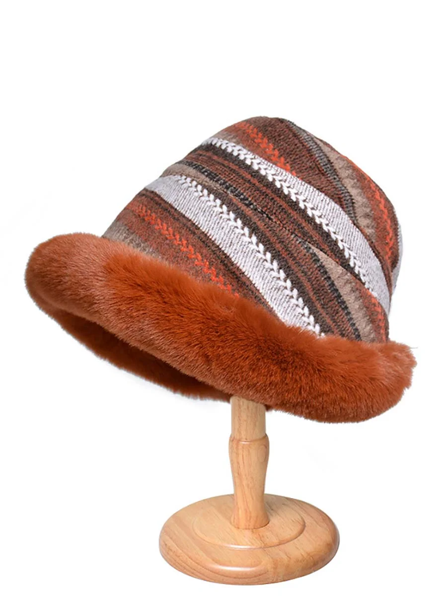 Women's Knit Wool Lined Hat