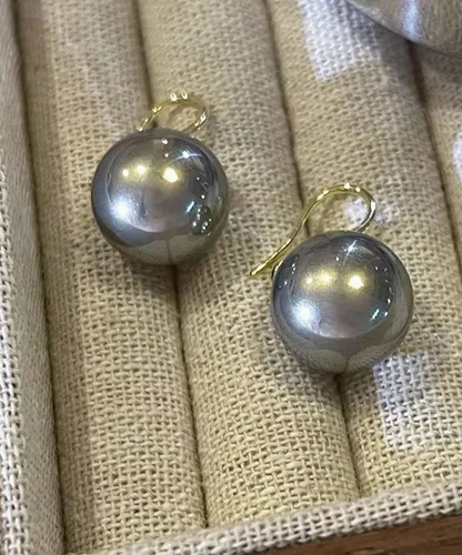 Elegant Silver Alloy Pearl Earrings