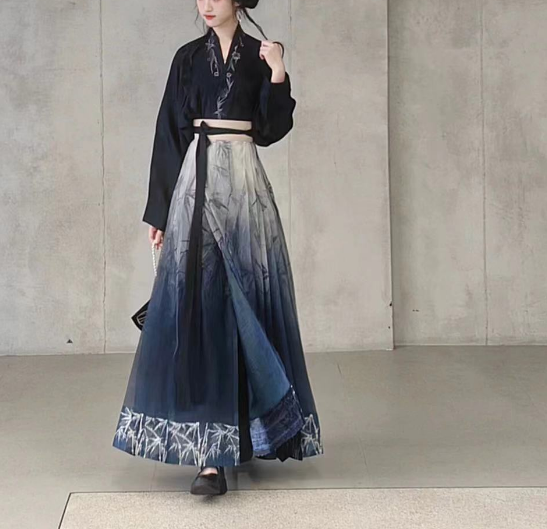 Elegant Printed Floral Sheer Pleated Skirt