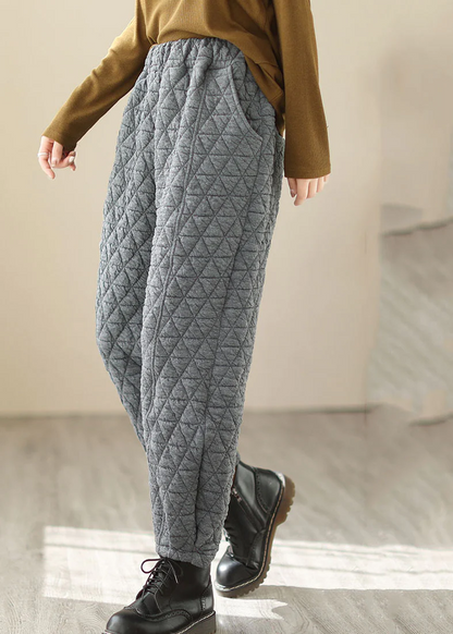 Loose High Waisted Warm Fleece Lantern Pants