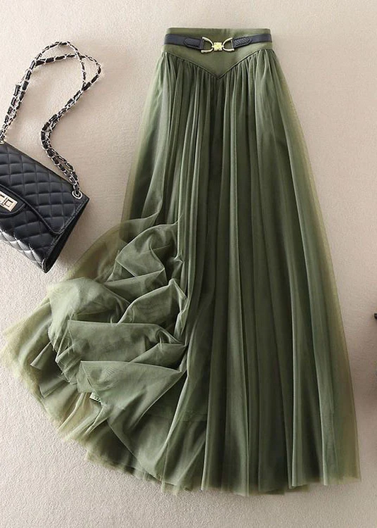 Simple pleated quilted tulle bustier skirt