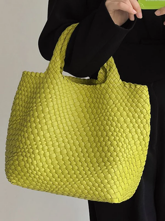 Ladies Beach Holiday Solid Color Woven Tote Bag Tote Bag