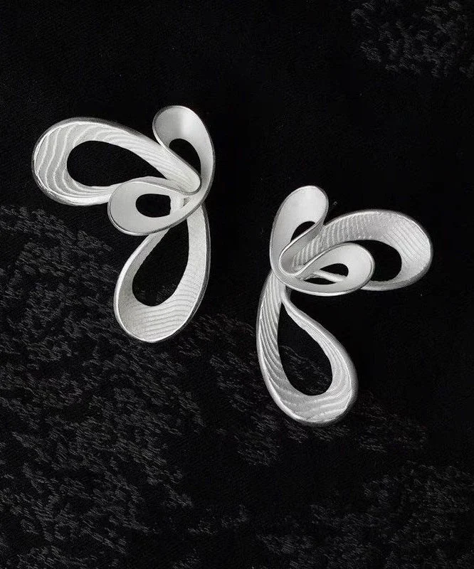 Women's Matching Sterling Silver Double Cloud Earrings