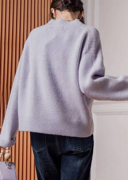 Loose Women's Asymmetric Button Knit Cardigan Winter