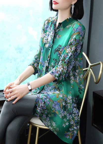 Stylish Lapel Button Print Shirt