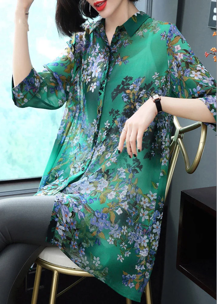 Stylish Lapel Button Print Shirt