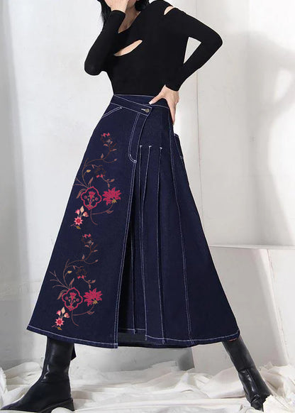 Zipper Asymmetric Design  Bodycon Dress Blue