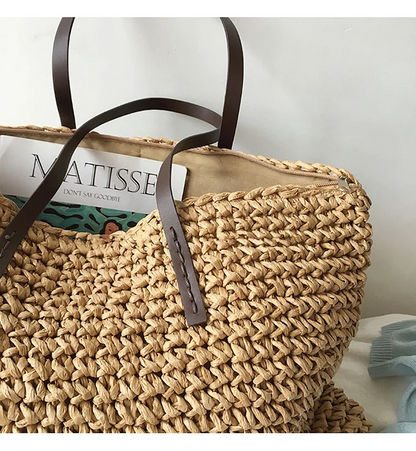 DIY Tote Bag Everyday Large Straw