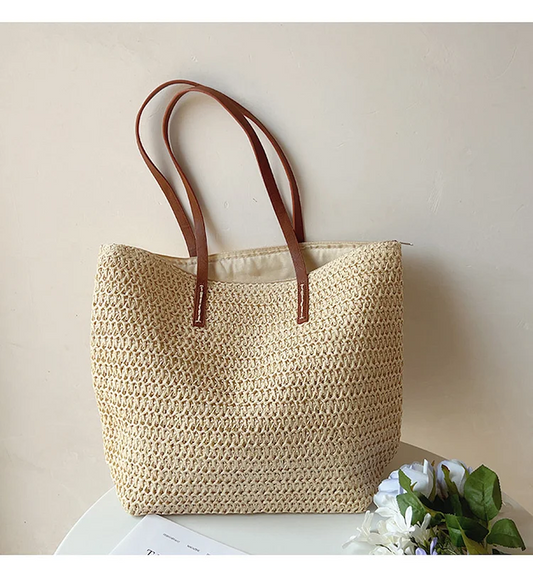 Women's DIY Handbag Straw Tote Spring