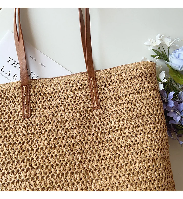 Women's DIY Handbag Straw Tote Spring