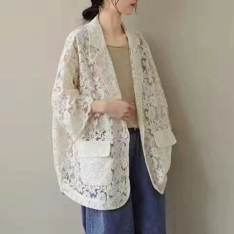 Fashion Blazer Lace Pocket