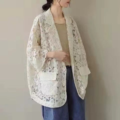 Fashion Blazer Lace Pocket