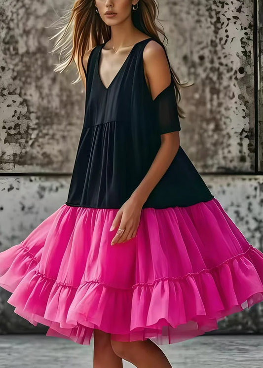 Boho Party Holiday Beach Strapless Tulle Patchwork Holiday Dresses Dress Long