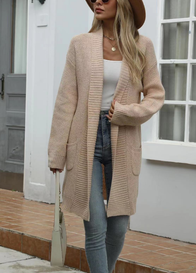 Loose Cardigan Lapel Sweater