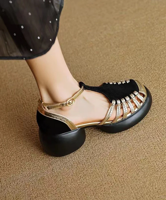 Fashion Face Comfort Patchwork Cutout Sandals
