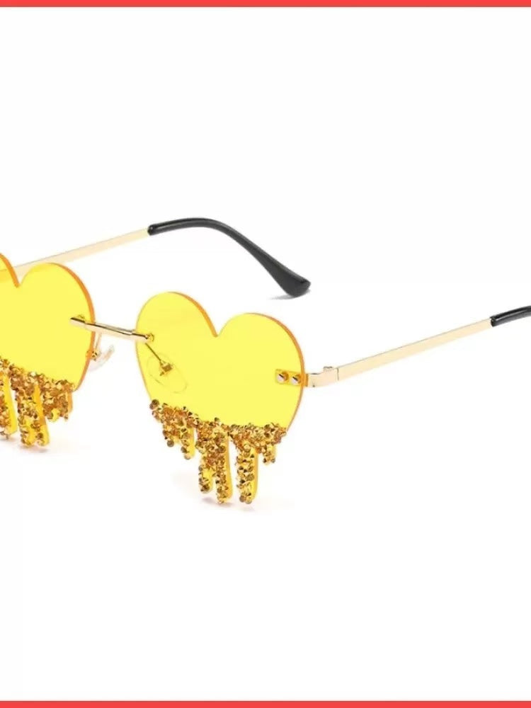 Women's Red Sunglasses Eyeglasses Cubic Zircon
