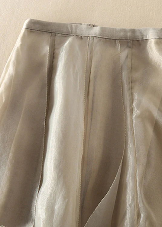 Italian Patchwork Wrinkled Irregular Skirt