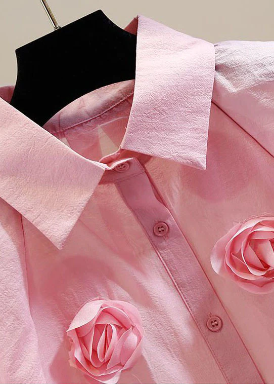 Patchwork Tulle Blouse with Floral Embellishment