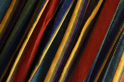 Colorblocked Striped Vacation Cotton A-Line Skirt