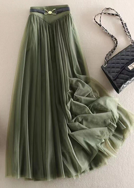 Simple pleated quilted tulle bustier skirt