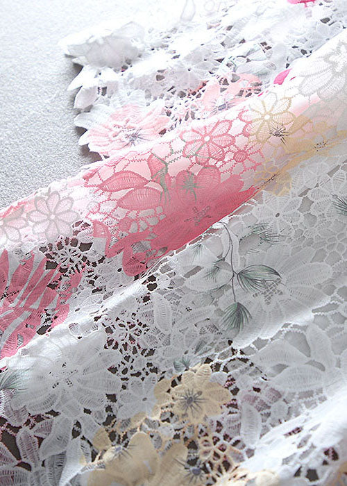 White Embroidered Lace Blouse