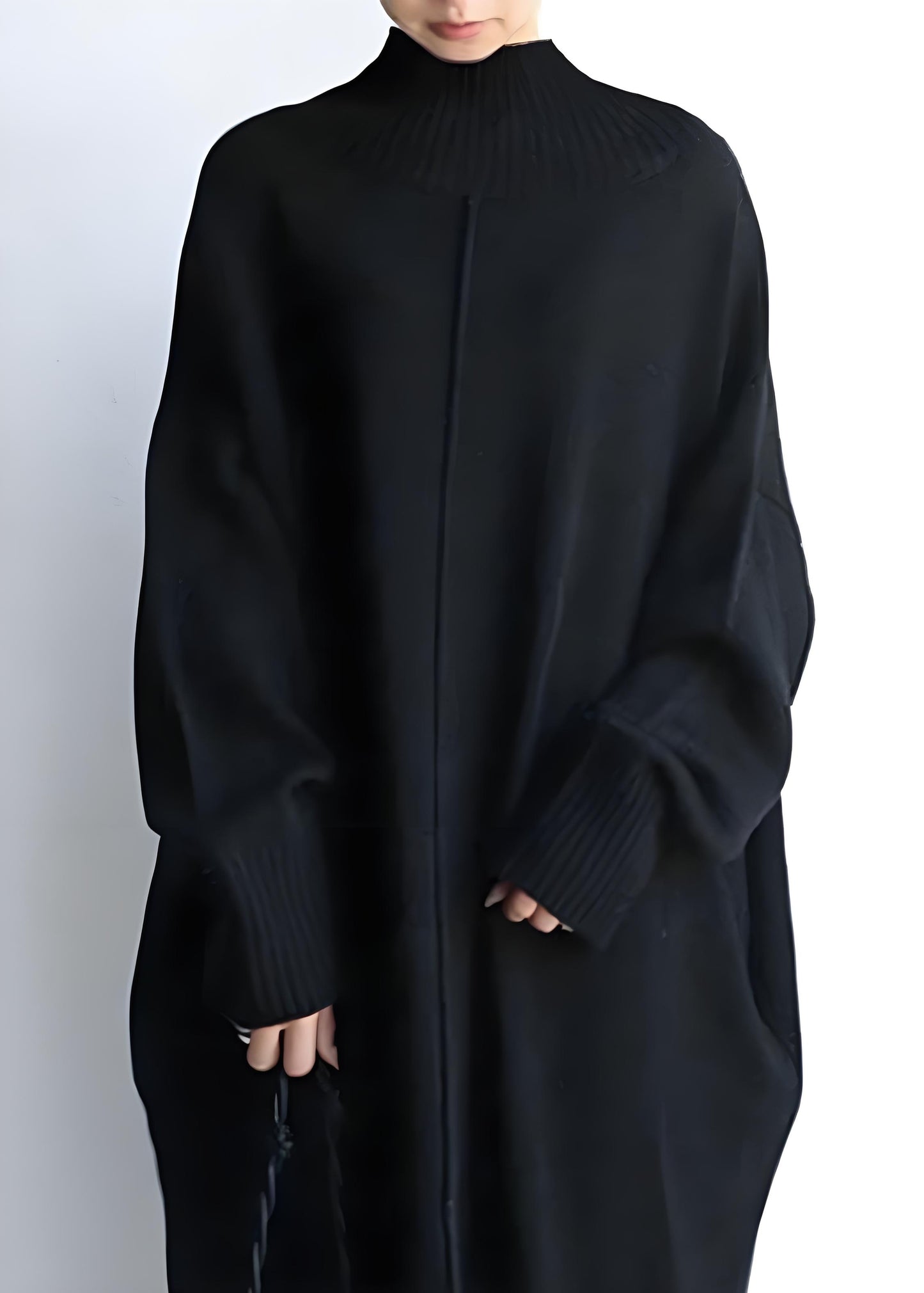Italian Long Knit Dress High Neck Spring