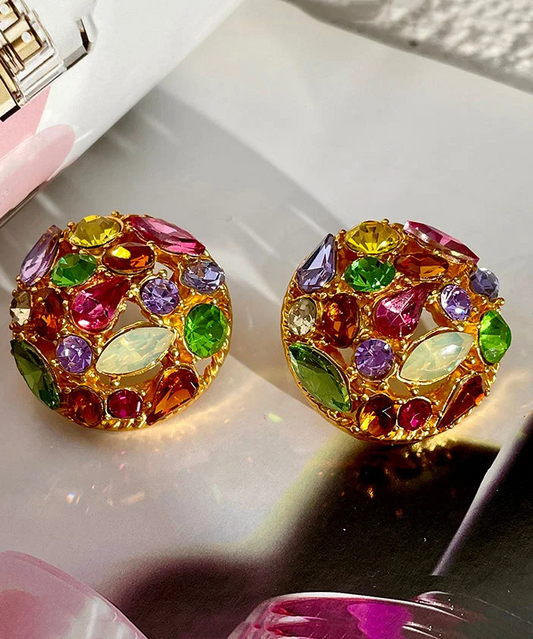 Personalized Geometric Color Clash Earrings