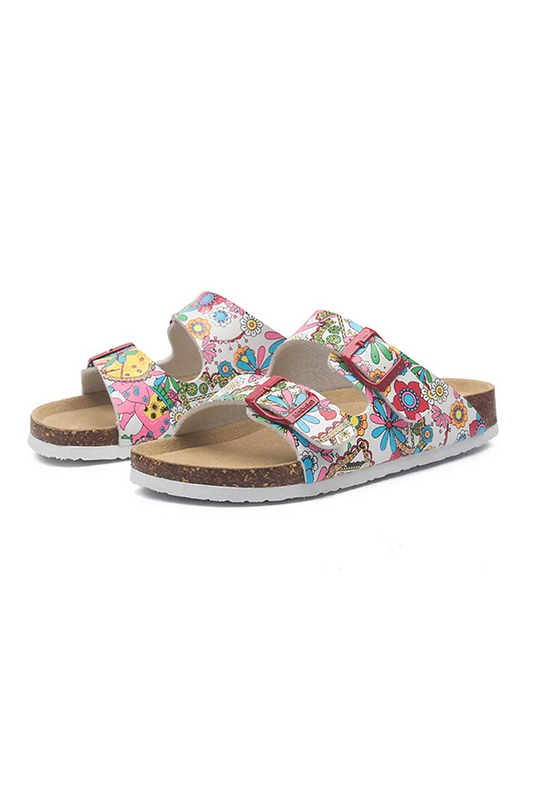 Women's Beach Floral Vacation Fruit Pattern Buckle Birkenstock Sandals