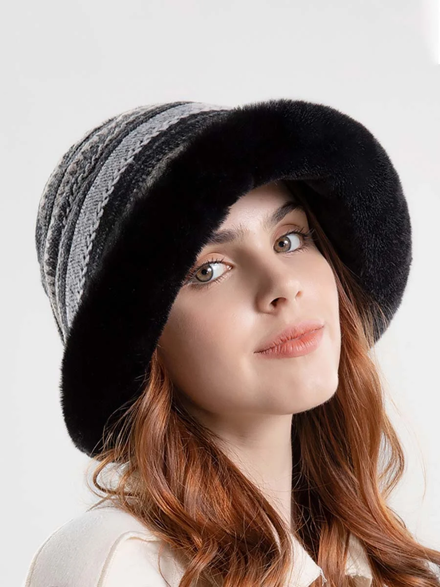 Women's Knit Wool Lined Hat