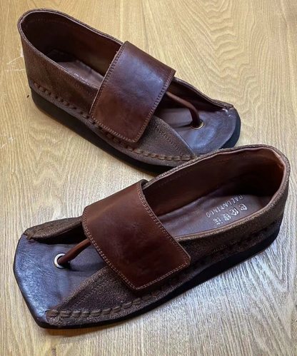 Chocolate Flip Flops Cowhide